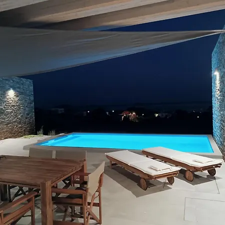 Villa Gray And Blue Ándros