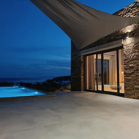 Gray And Blue Villa Ándros